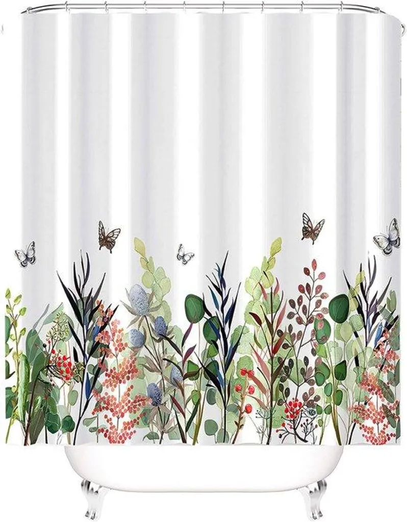 Rideau de piscine pour décoration extérieure - Tissu fleurs multicolores