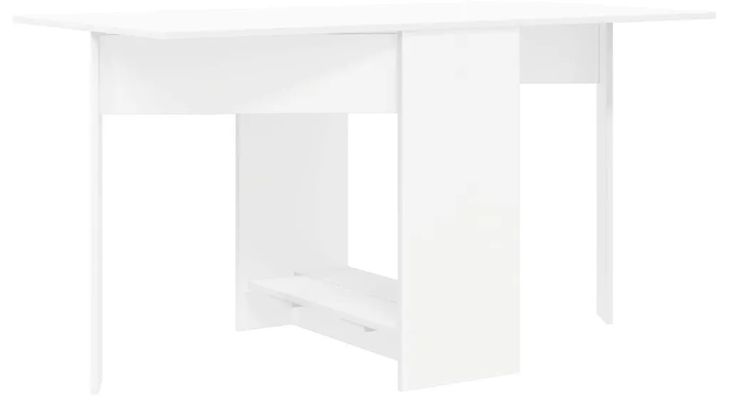 Table blanche 138 cm facile à nettoyer pour salle à manger rectangulaire