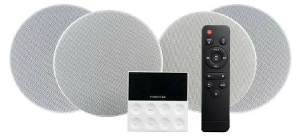 Pack Audio Mural KS-WALL-4 Fonestar : Ampli Tactile et Enceintes 2 Voies 20W