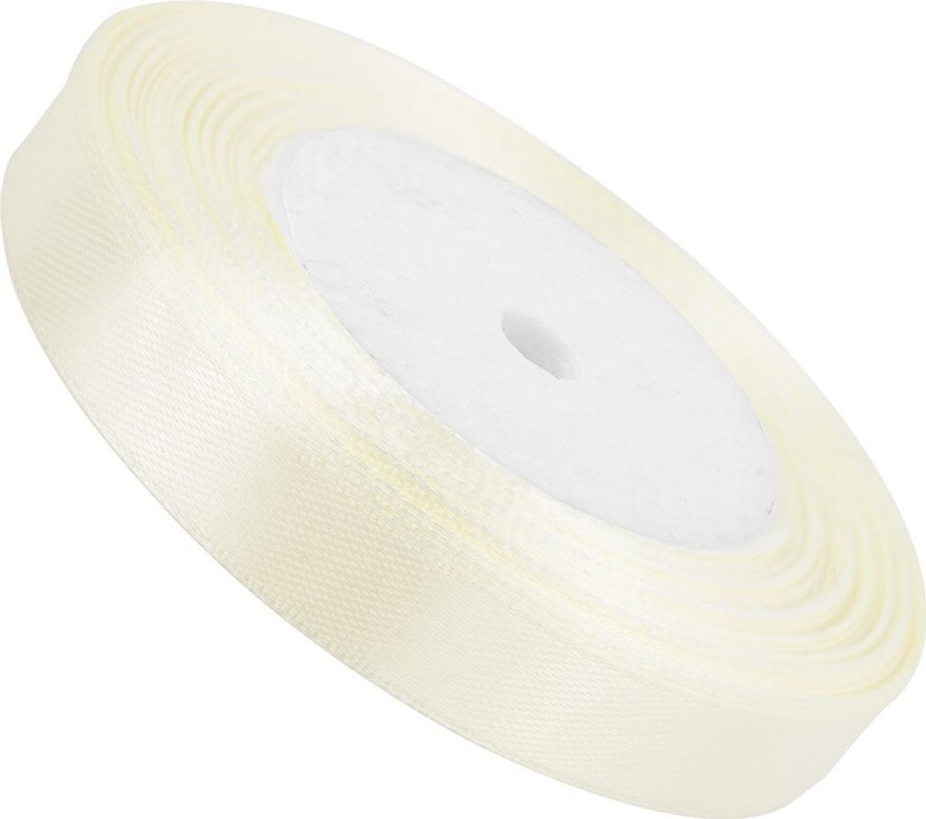 Helles cremefarbenes Satinband 12mm - 32mb