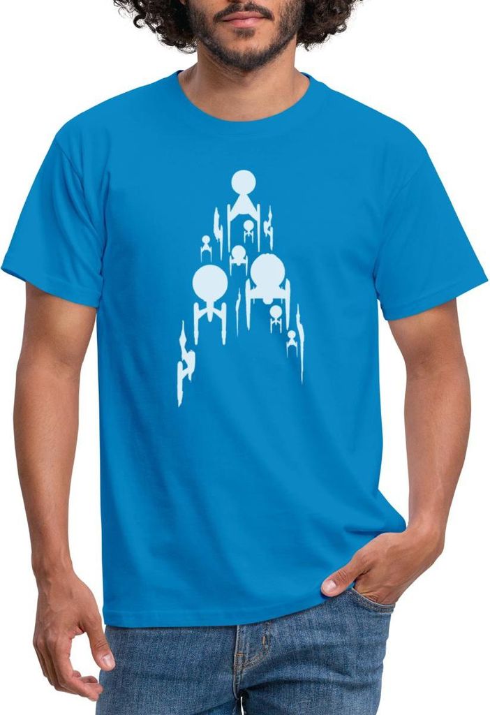 Spreadshirt Star Trek Discovery Raumschiff Männer T-Shirt, 3XL, Royalblau