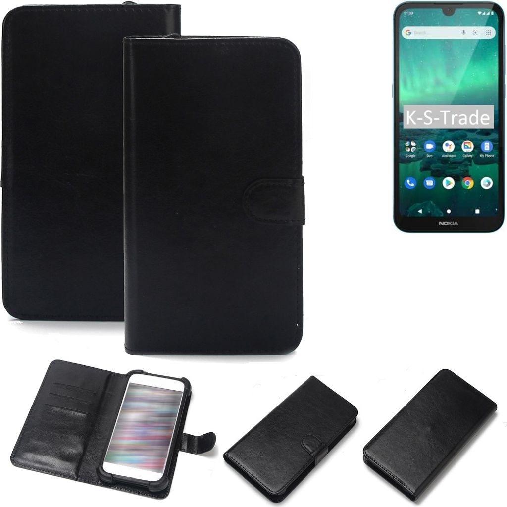 K-S-Trade Handyhülle Schutzhülle kompatibel mit Nokia 1.3 Handy Schutz Hülle Handyhülle Bumper schwarz 1x