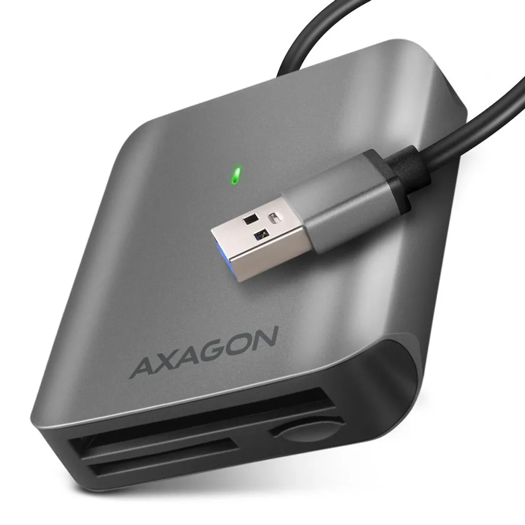 Lecteur Externe Haute Vitesse USB 3.2 AXAGON CRE-S3 3 Slots SD CF Gris