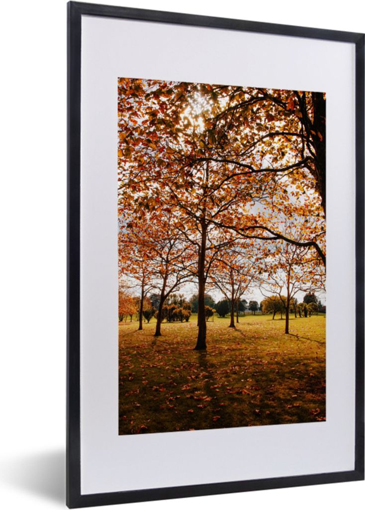 MuchoWow Gerahmtes Poster Herbst - Herbstblätter - Natur 40x60 cm - Poster mit Schwarzem Bilderrahmen Wandposter Rahmen Foto Bilder - Poster in ...
