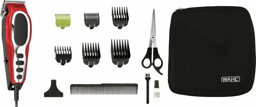 Tondeuse Wahl Rouge filaire performante pour coupe de cheveux précise