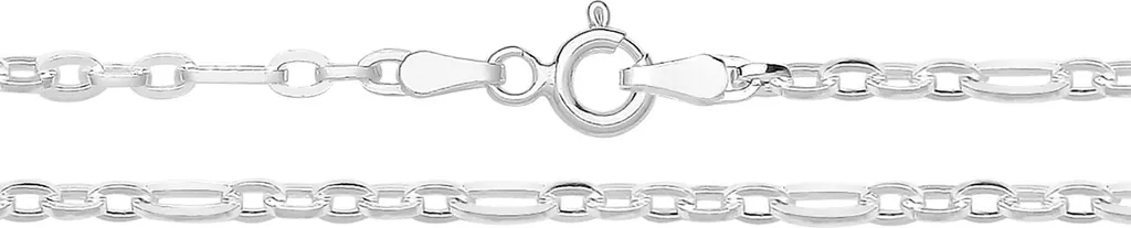 Collier Argent 925 Hypoallergénique - Chaine Figaro 46cm Ne Noircit Pas