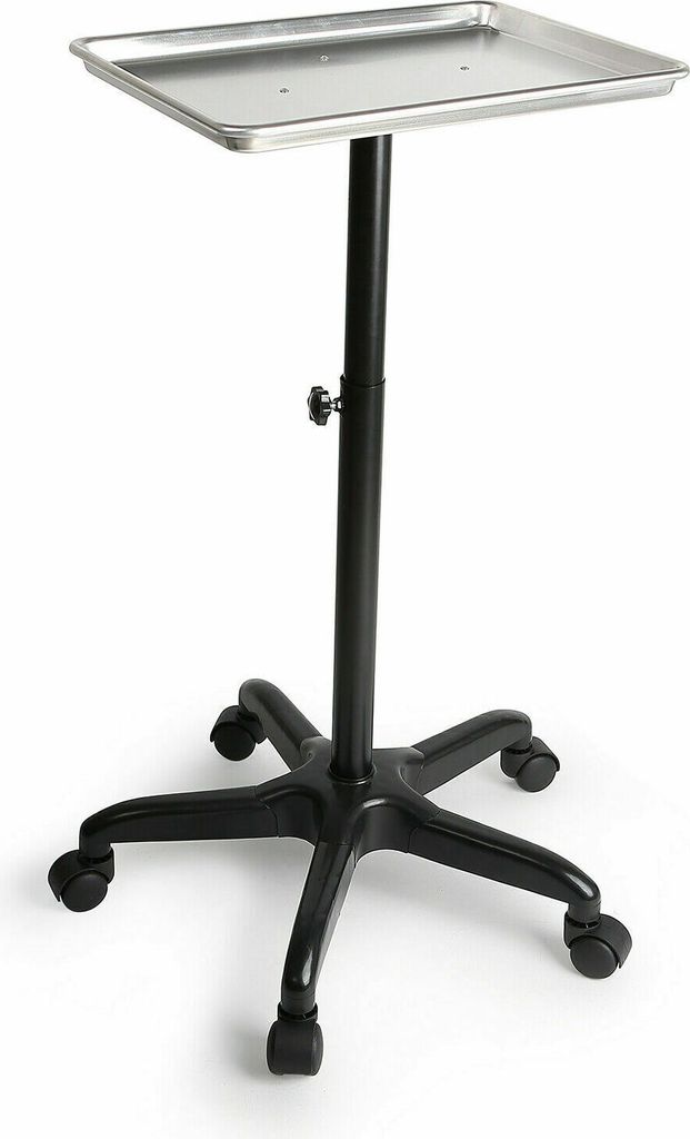 Arbeitswagen 70-110cm höhenverstellbar mit Tablett Schönheit Friseur Kosmetikwagen Rollwagen Trolley Salon Gerätetisch Spa Trolley Friseursalon ...
