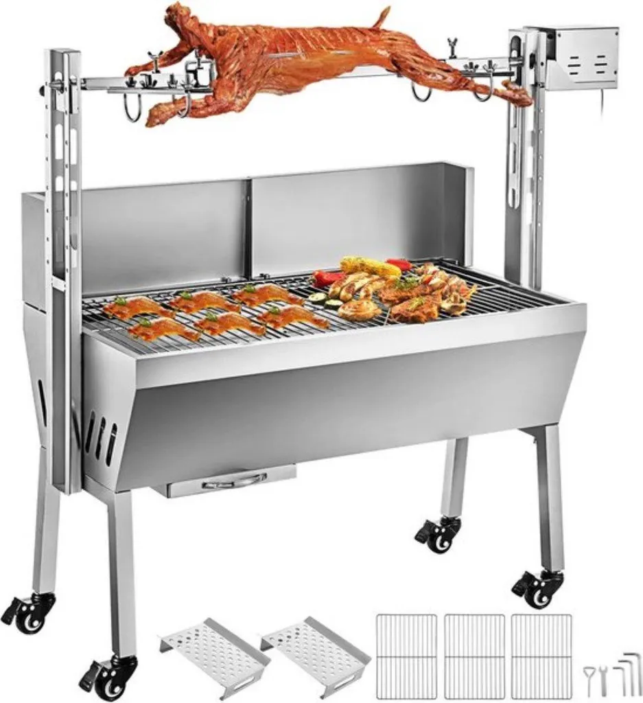 Barbecue électrique rôtissoire 60kg sans fumée au design moderne noir