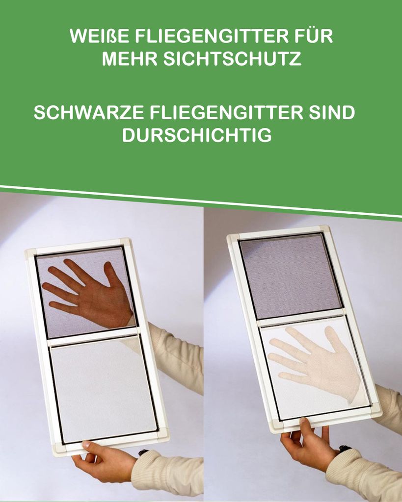 DILUMA Fliegengitter Fenster 110x130 Cm - 5er Set, Durchsichtig, Kürzbar, Mit Klettband - Insektenschutz Ohne Bohren
