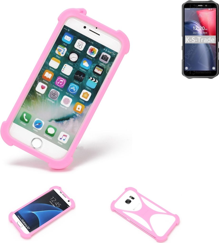 K-S-Trade Handy Hülle kompatibel mit Oukitel WP12 Schutz Hülle Bumper Silikon Schutz Hülle Cover Case Silikoncase Silikonbumper TPU Softcase