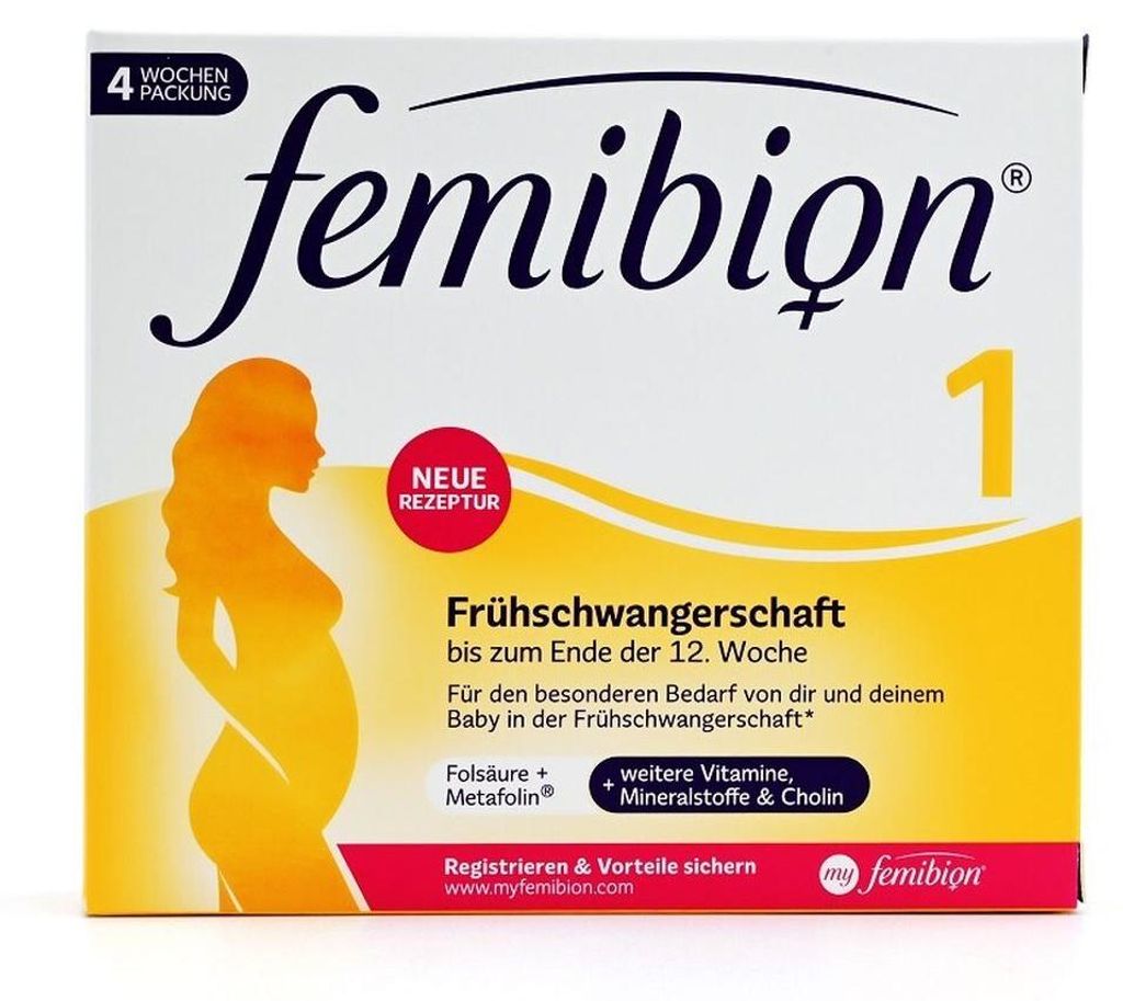 Femibion 1 Tabletki wczesnoporonne, 28 tabletek Zdjęcie produktu 