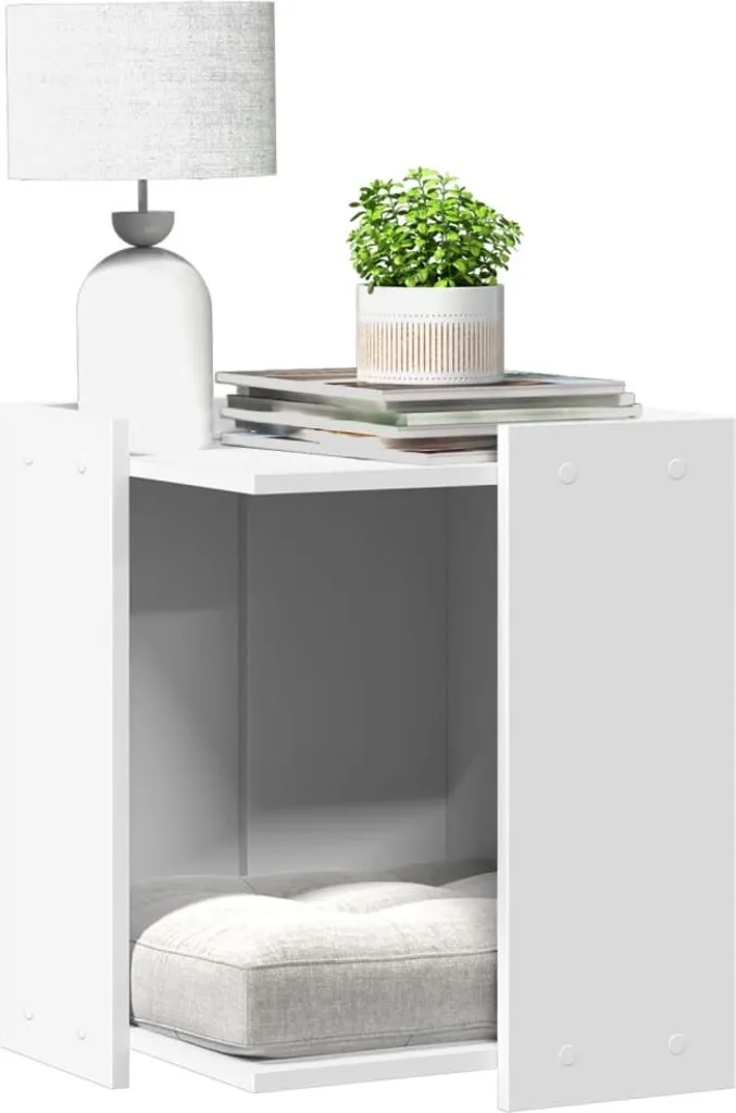 Mobiletto Lettiera Gatto Salva-Spazio Bianco 42x42x51 cm Octo1700456
