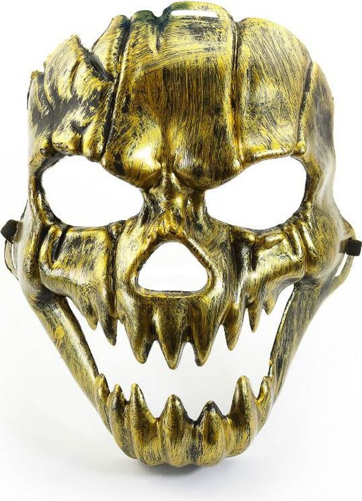 Oblique Unique Maske Totenkopf Schädel metallisch Halloween Produktbild 