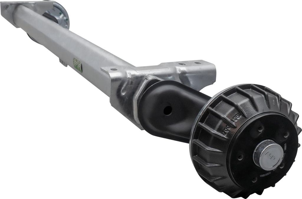 AL-KO COMPACT Achse gebremst 1500 kg Anhänger Autotransporter 1400 mm Auflage 1850 mm Spurmaß 5x112 Radanschluss robust verzinkt wartungsfrei