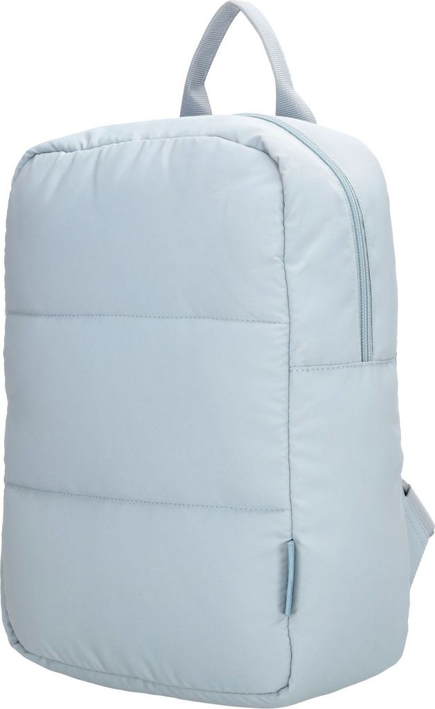 Damen Herren Überschlag Rucksack Plane Tasche Fahrradrucksack Kurier leder Optik Rollup Bag Hellblau