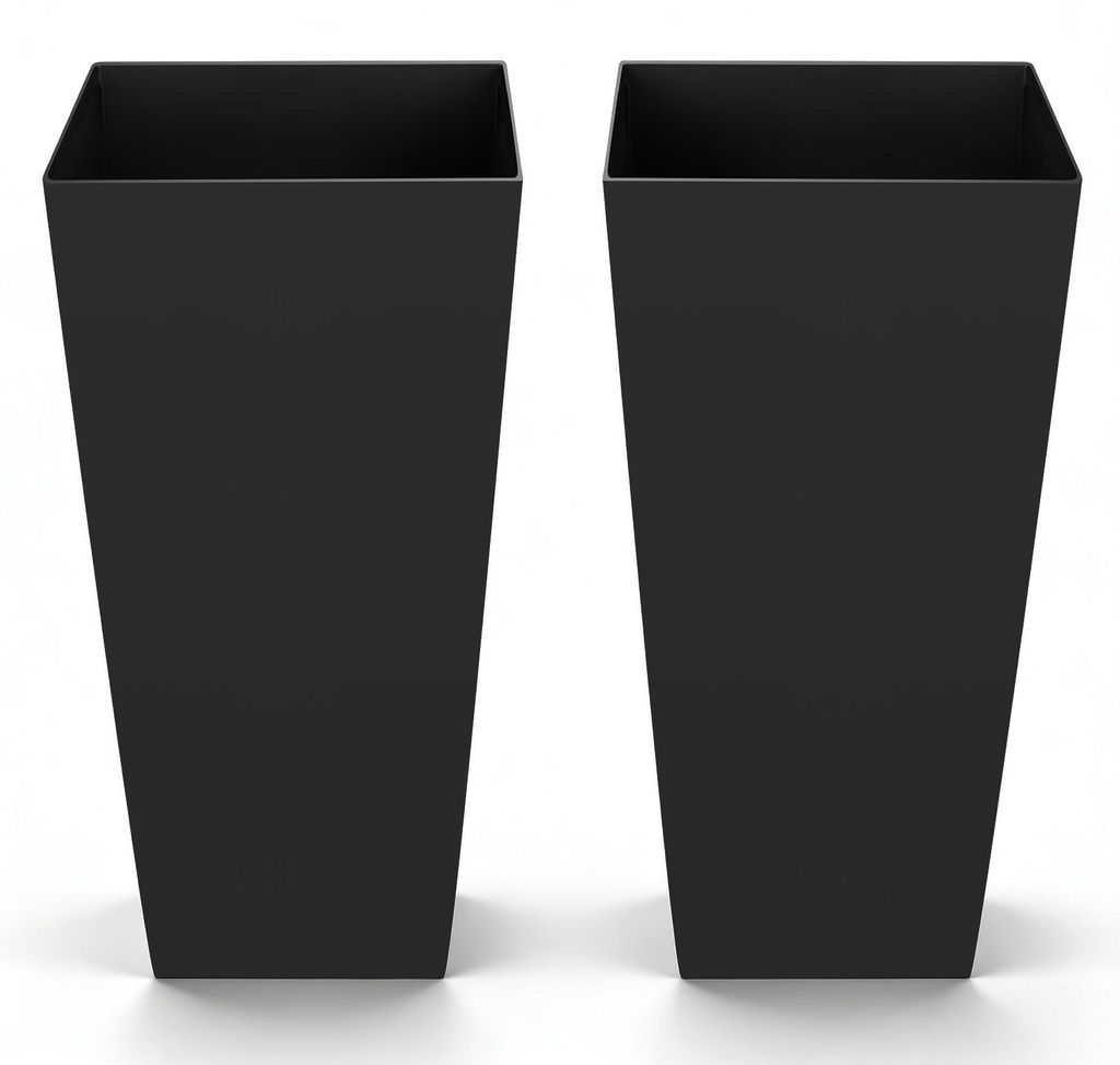 VEVOR Pflanztopf 325x325x665 mm 2er-Set, Hoher Blumentopf, Blumenkübel, PP-Pflanzgefäß, Planzkübel, Pflanzkasten mit Innentopf & Abflusslöcher...
