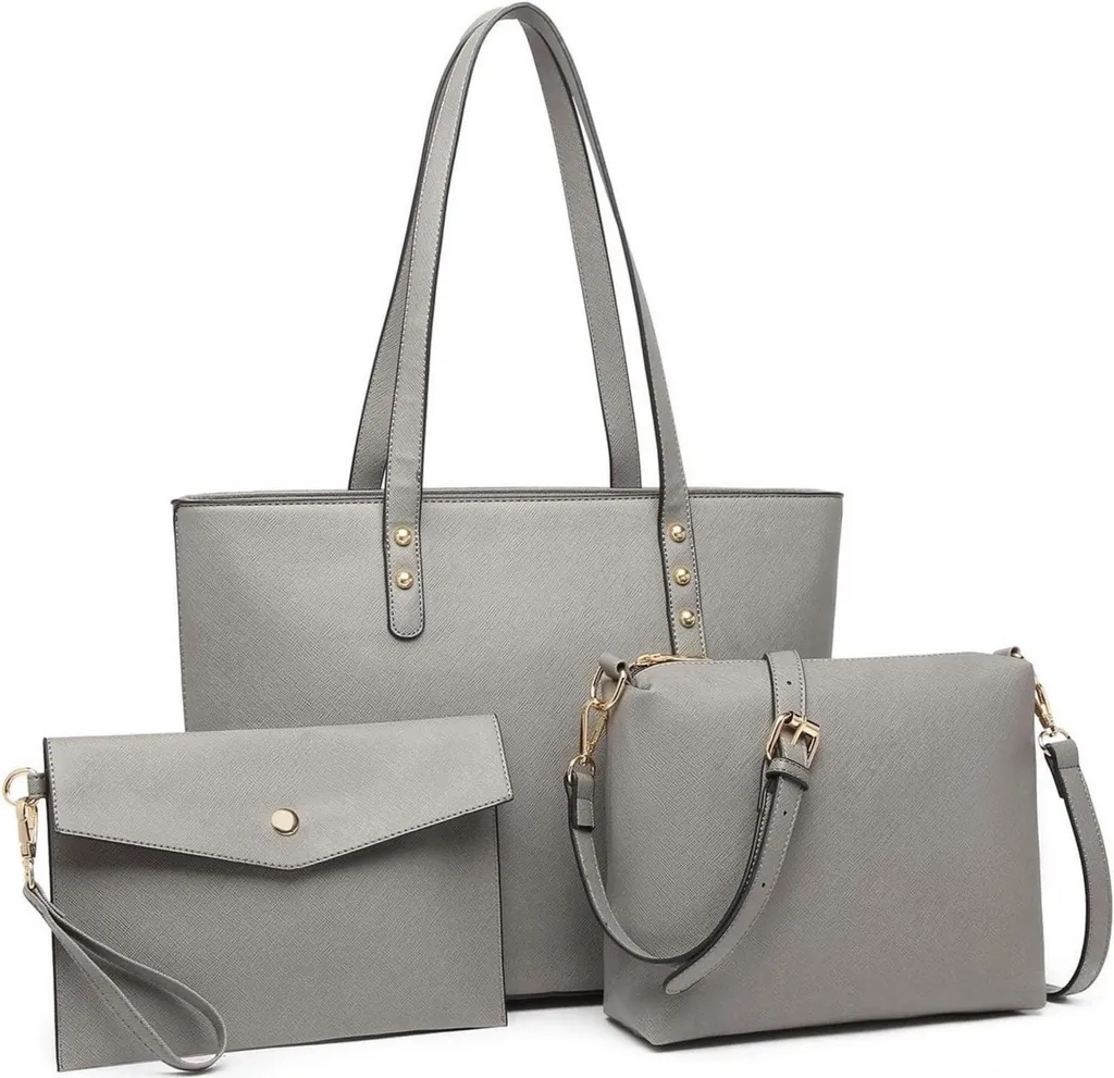 Miss Lulu Borsa a Tracolla e Mano: Set 4 Pezzi Coordinati Trendy