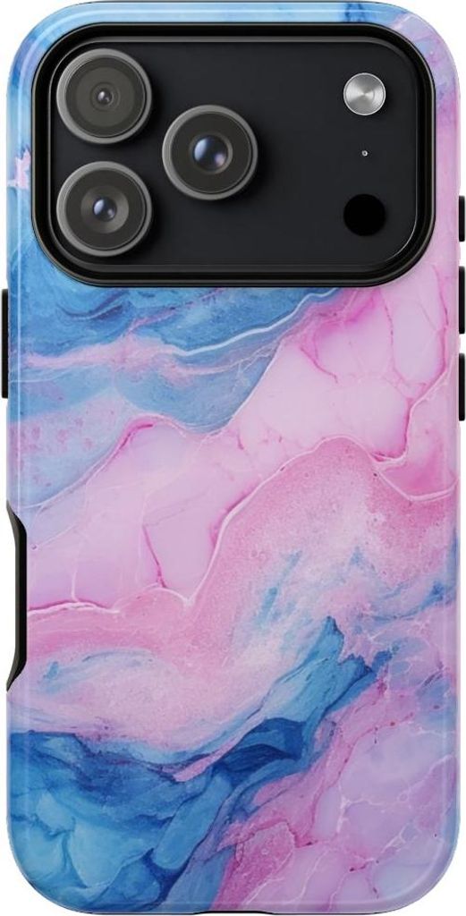 Blau-rosa Marmoroptik – Hülle Kompatibel mit iPhone 17 Pro