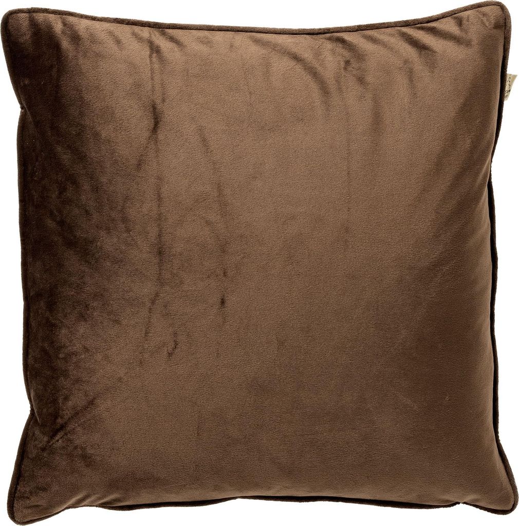 Dutch Decor Dekokissen Finn 45x45 cm Braun Unifarben