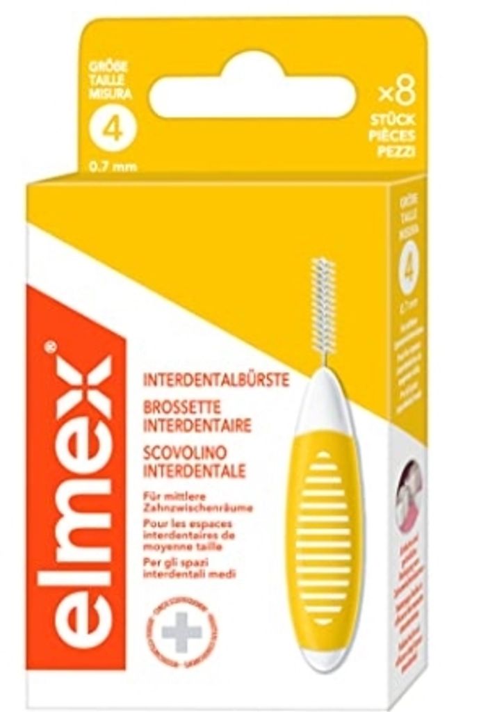 Elmex, Szczoteczki międzyzębowe, żółte, 8 sztuk (PRODUKT Z Obrázek produktu 