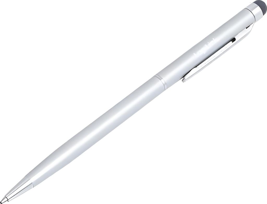 LogiLink Eingabestift mit Kugelschreiber silber