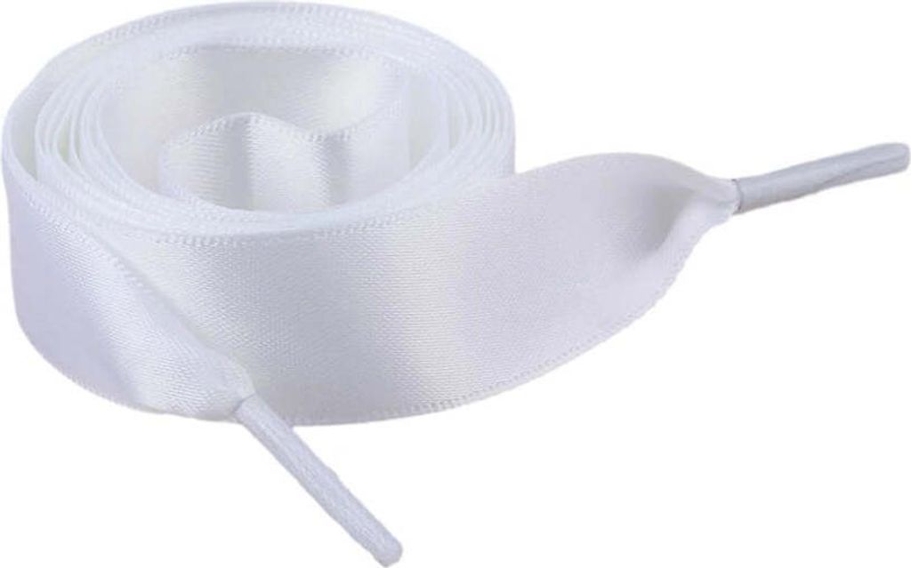 Satin Schnürsenkel - Weiss - 120 cm Produktbild 