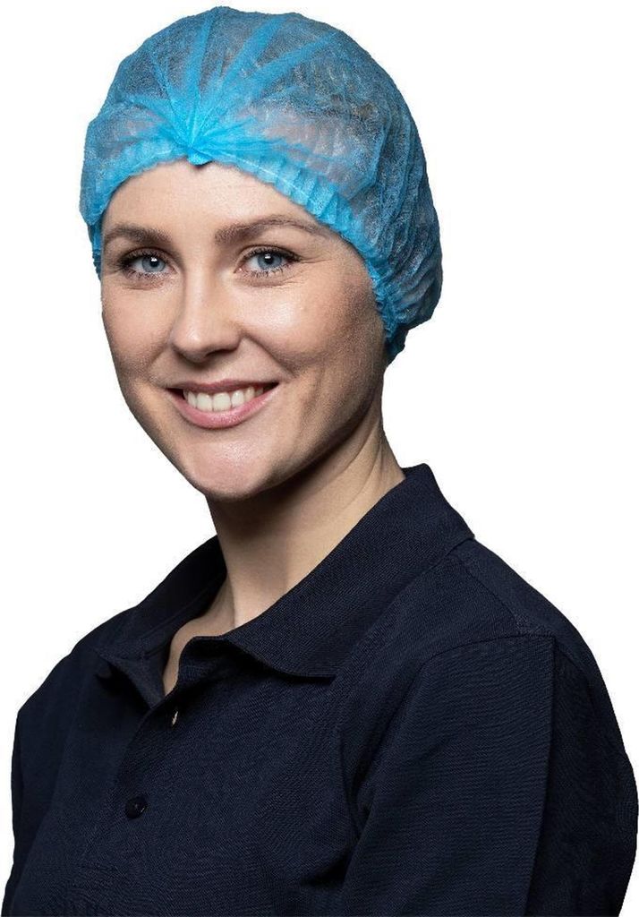 1000 Klipphauben | Vliesstoff | blau | 52cm | Hauben Produktbild 