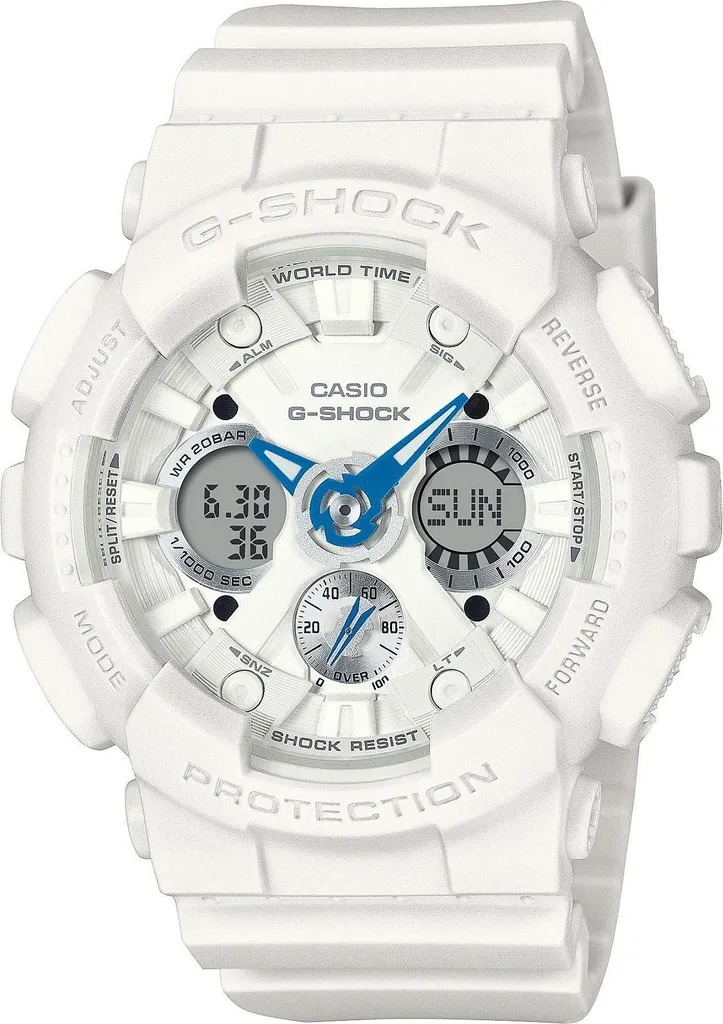 Montre de Sport G-Shock Mixte GMA-S120SA Résistante aux Chocs Blanche
