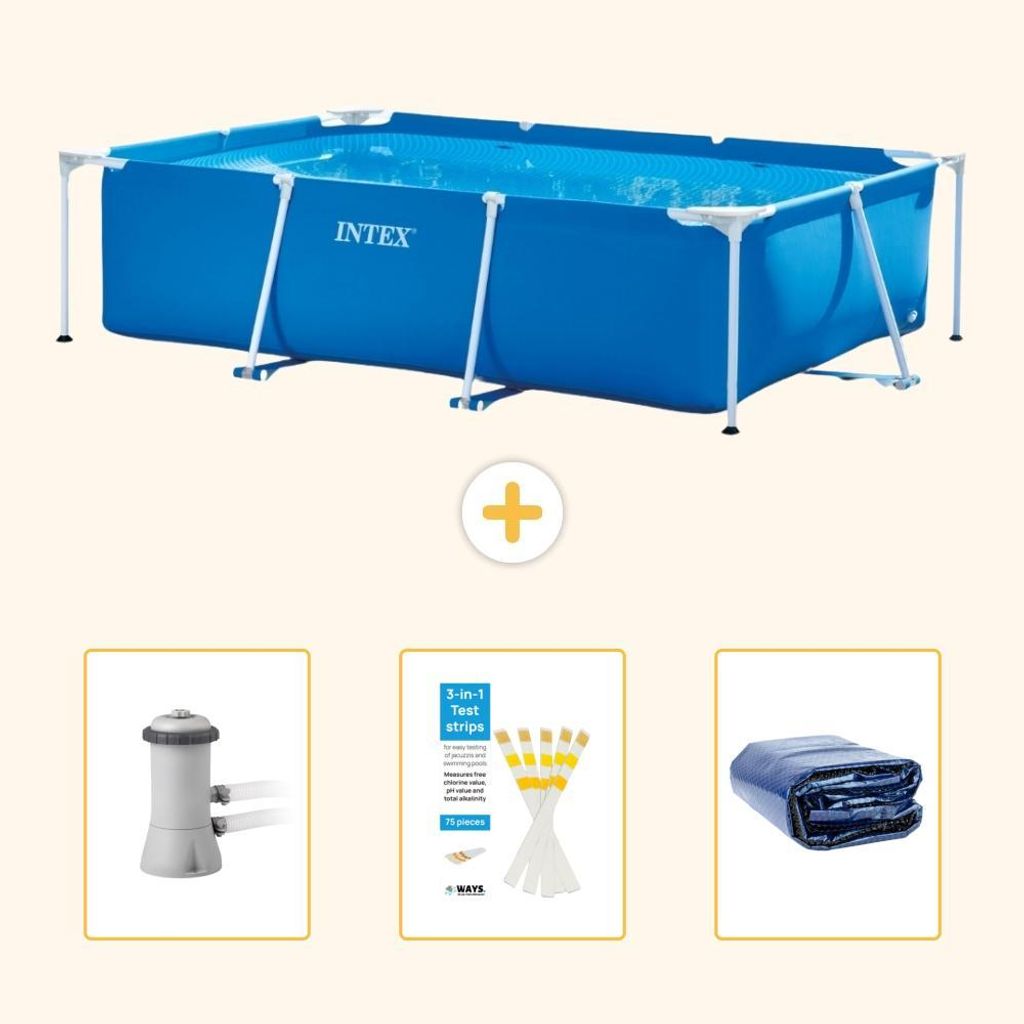 Rechteckiger Frame Pool - 300x200x75 cm - 4-teilig SCB74 Produktbild 
