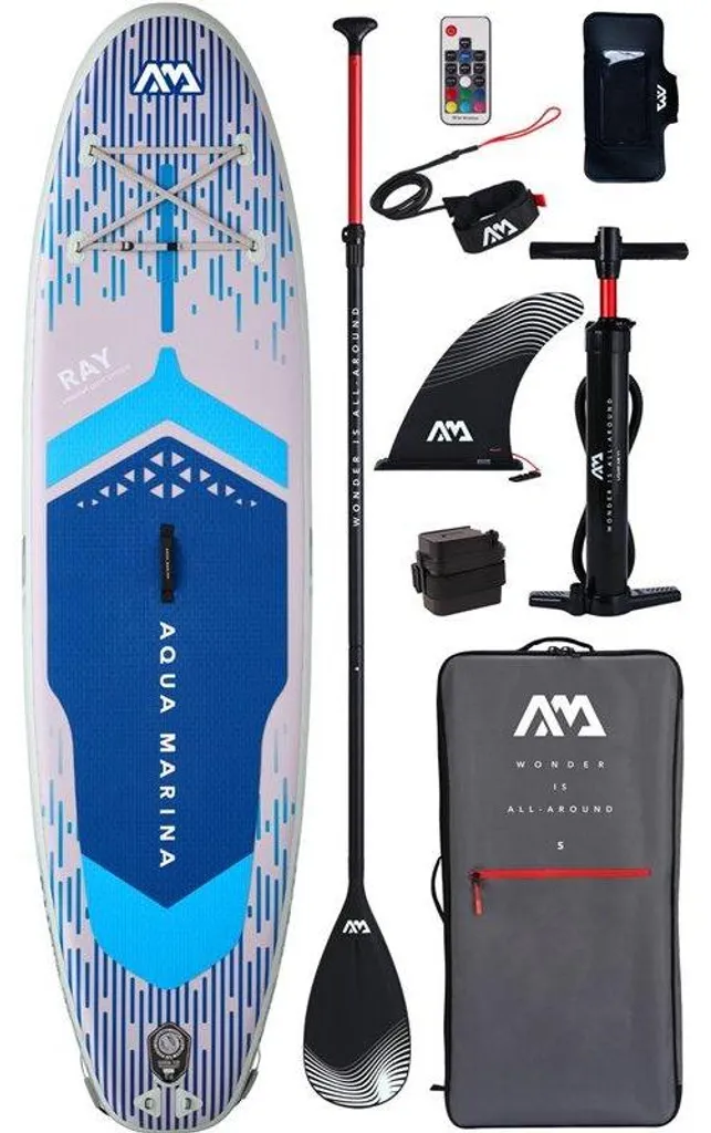 Planche SUP gonflable Aqua Marina RAY 11'0 avec éclairage LED 335 cm