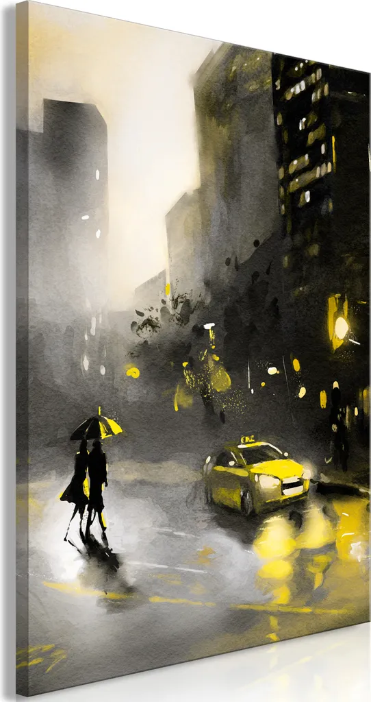 Quadro su Tela City Glow 80x120 cm - Arredamento Urbano Moderno Verticale
