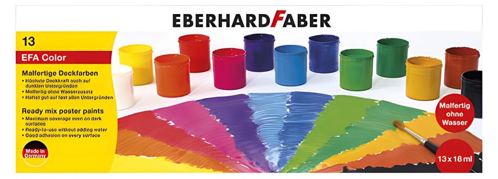 Colori coprenti, pronti per la pittura, set di 13 barattoli Immagine del prodotto 