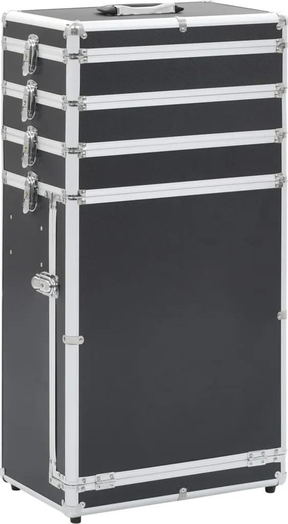 Trousse de toilette voyage aluminium noir pour valise et déplacements pro