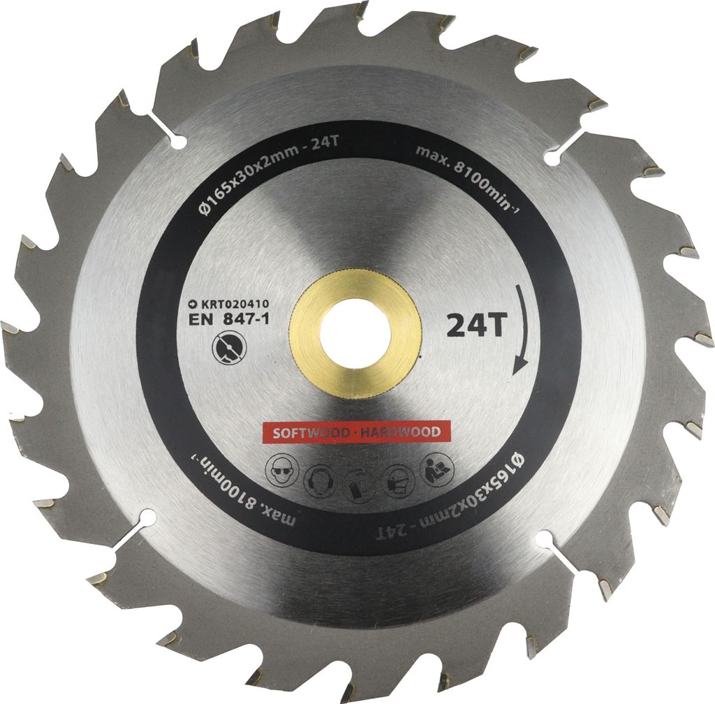 Kreissägeblätter 165x30 mm 24T - Pro Stück