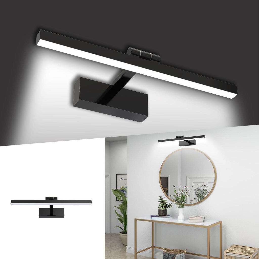 UISEBRT LED Spiegelleuchte Bad 40cm 10W Kaltweiß 700LM, IP44 Wasserdicht, Spiegellampe Badlampe Schminktisch Wandleuchte Schrankleuchte