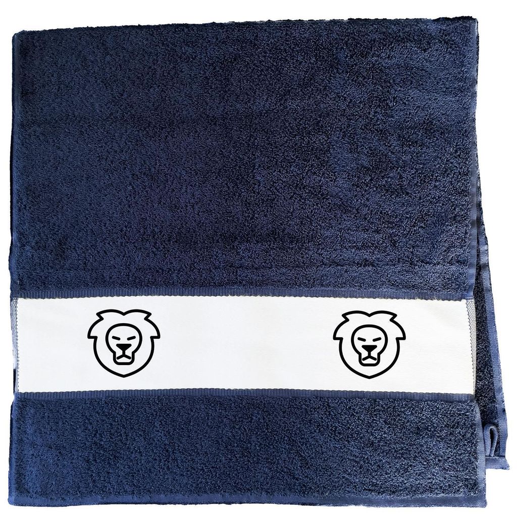 Huuraa Handtuch Löwe Sternzeichen Symbol 50x100cm French Navy Baumwolle Handtuch Geschenkidee