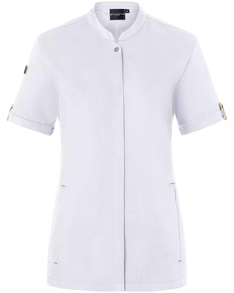 Karlowsky - "Green-Generation" Kochjacke für Damen kurzärmlig LT5662 (127 cm) (Weiß)