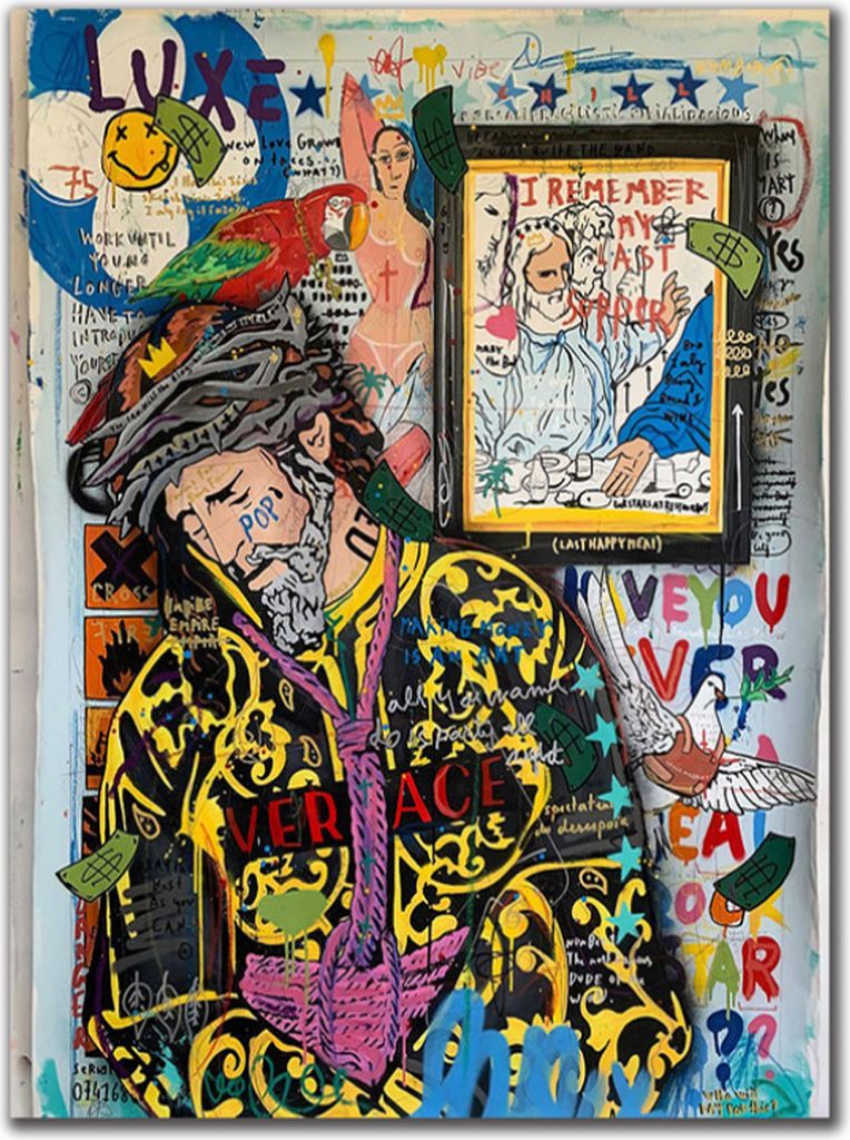 TPFLiving Kunstdruck LW-556 (OHNE RAHMEN) Poster - Leinwand - Wandbild - Hochauflösender Giclée-Druck, langlebig und hochwertig - Graffiti Kunst ...