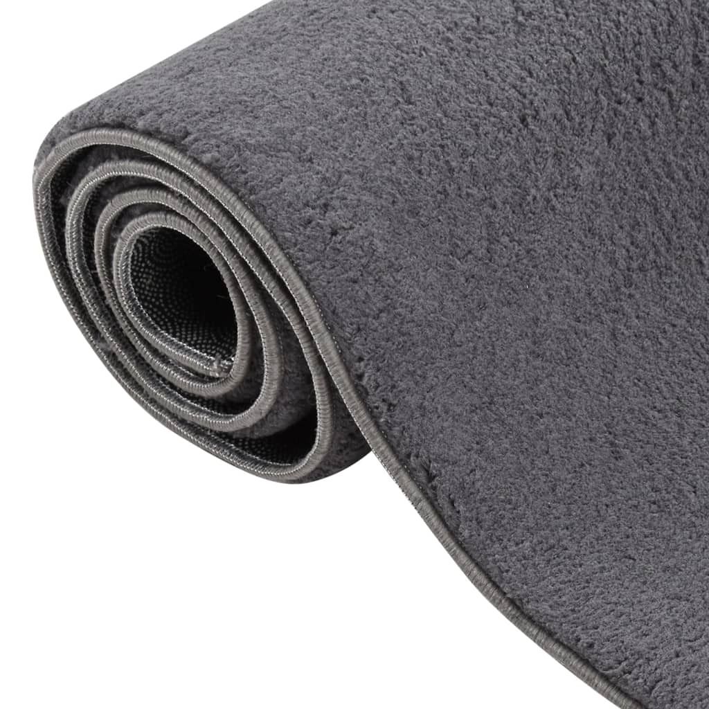 "SALE 2026"Designerteppiche - Anthrazit Teppich Waschbar Flauschig Kurzflor 160x230 Rutschfest Anthrazi Stabli Möbel3512080