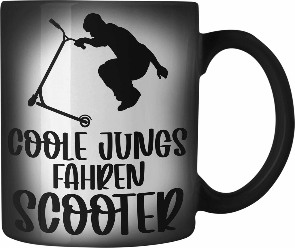Trendation - Scooter Roller Fahrer Geschenk Farbwechsel Zauber-Tasse Scooterfahrer Geschenkidee Scooting Geschenkidee Jungs Profi Scooterfahrer Pro...