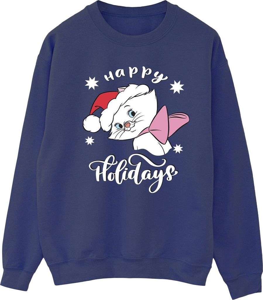Disney - "The Aristocats Happy Holidays" Sweatshirt für Damen BI6988 (L) (Marineblau)