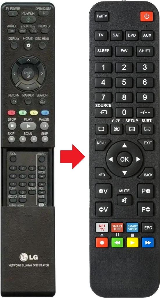 Fernbedienung passend für LG BD-390 | BD390