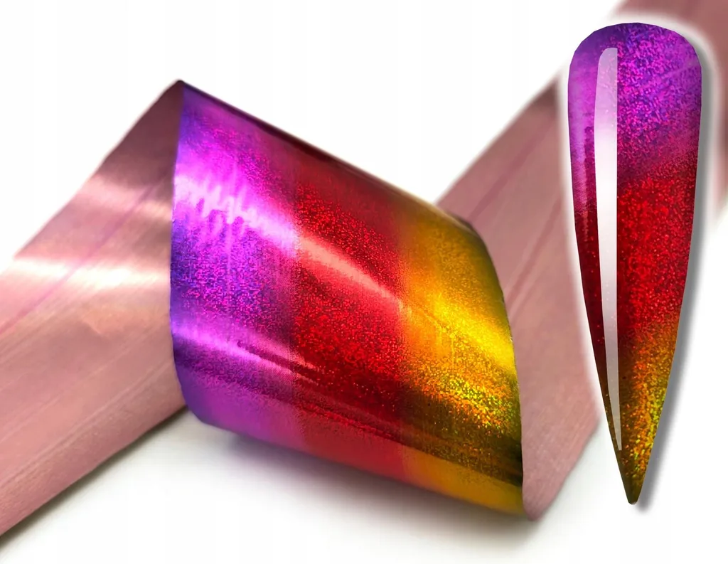 Foil Unghie Rainbow Holo 10x4cm - Crea la tua Nail Art Olografica