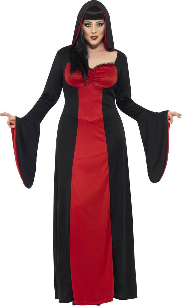 Smiffys - "Dark Temptress" Kostüm-Kleid - Damen SM1093 (L) (Rot/Schwarz)