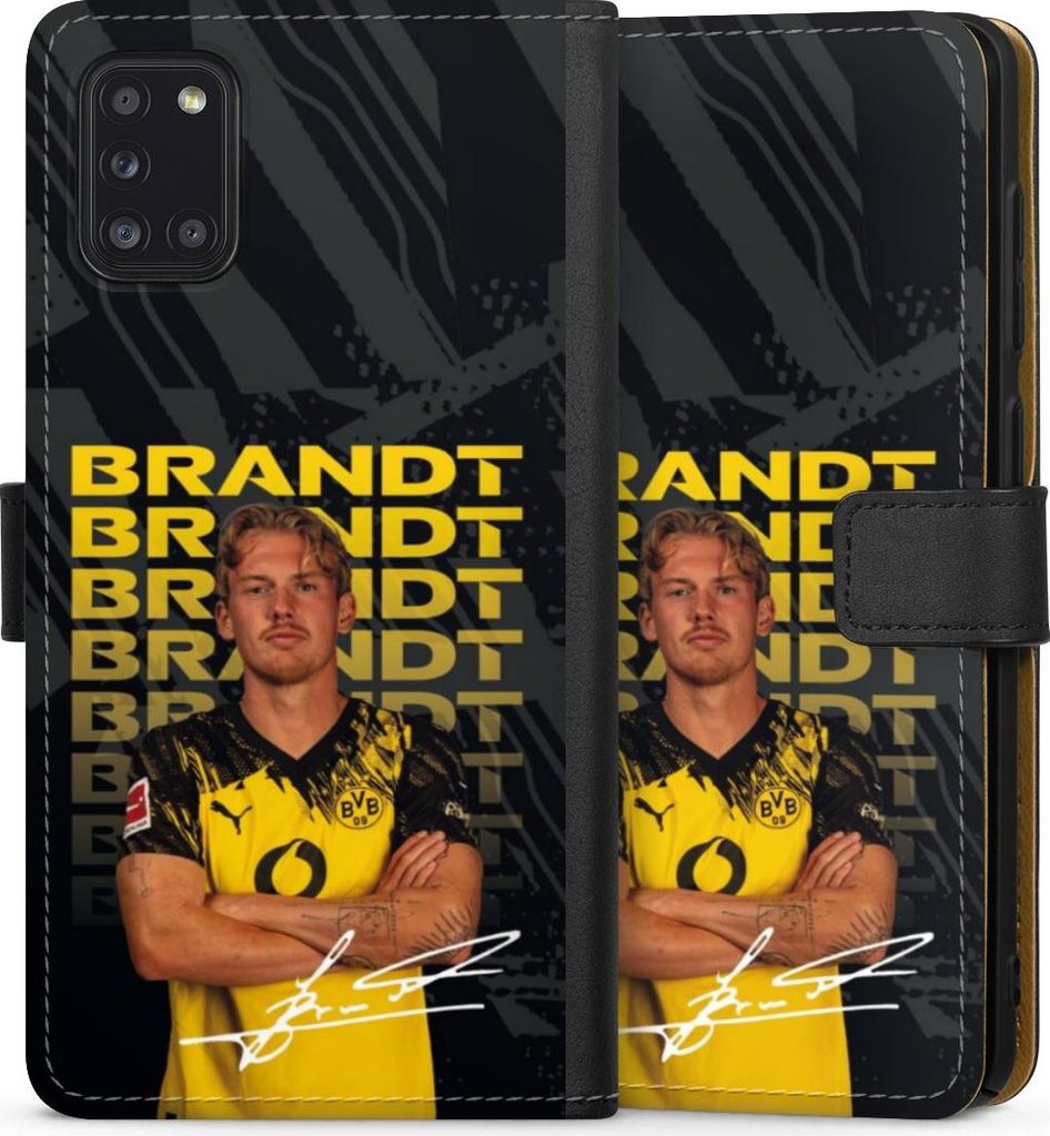 DeinDesign Klapphülle für Samsung Galaxy A31 Handytasche Lederhülle Tasche BVB Borussia Dortmund Julian Brandt