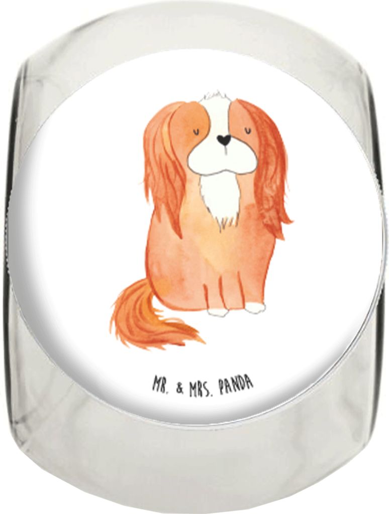 Mr. & Mrs. Panda Kaffeedose Hund Cavalier King Charles Spaniel XL 2000ml - Weiß - Geschenk, Schlappohren, Teedose, Vorratsglas, Sprüche, Vorratsd...