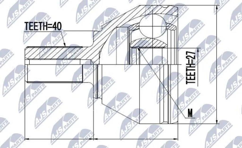 Joint homocinétique d'arbre de transmission pour S60 S80 XC60 et V70