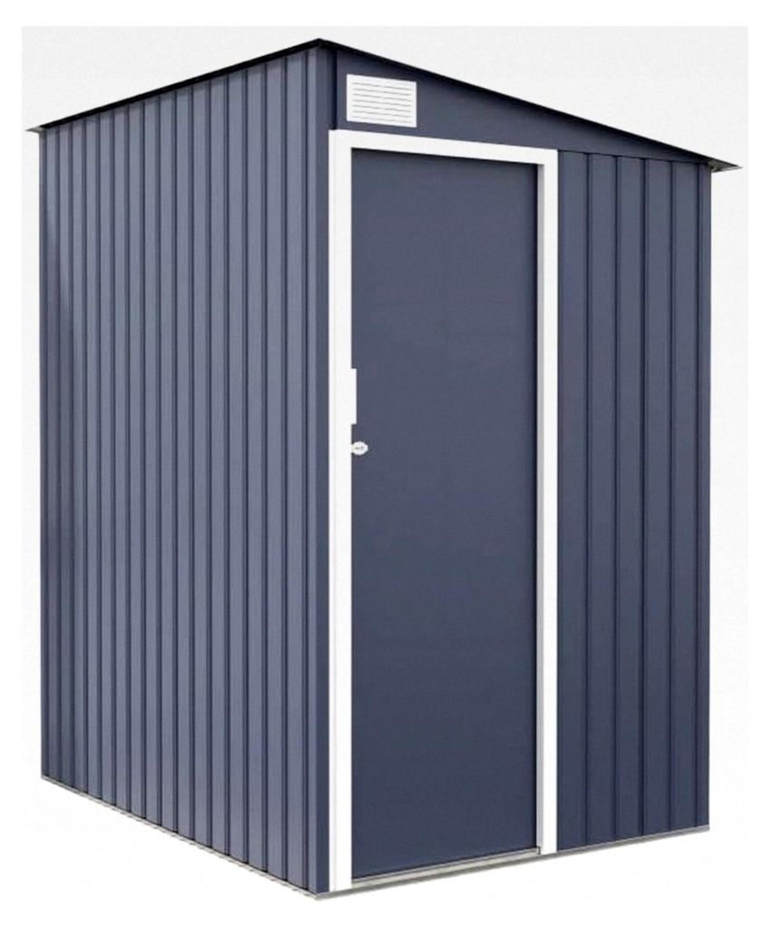 Metallgerätehaus Salix 2,91 m², 150x194x187, Grau, Geräteschuppen - Fahrradgarage - Gartenschrank - Gartenhütte