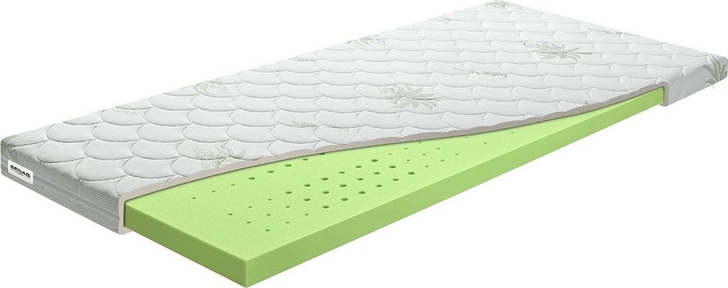 Matratzenauflage Benab Topper Soft Topper 80 x 200 cm H3 hart 5 cm hohe Topper, Aloe Vera, HR, Weichmachende Matratzenauflage