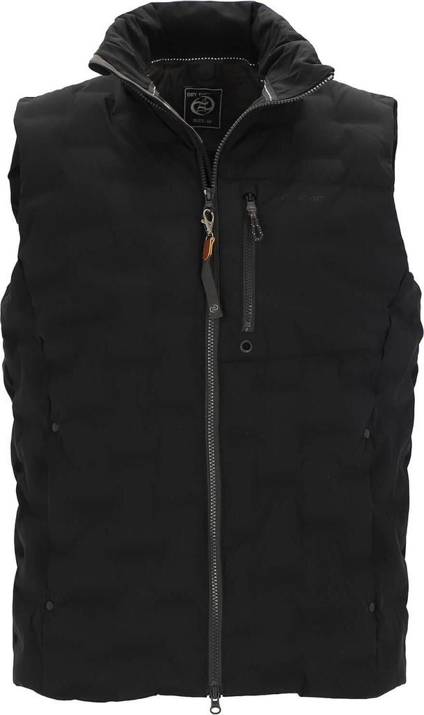 Dry Fashion Herren Steppweste Nordstrand mit Stehkragen - Gesteppte Weste in sportiver Passform in Schwarz Größe 4XL